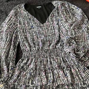 Express dress purple and black